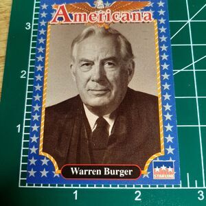 1992 Warren Burger - Starline Americana Trading Card #171 Supreme Court Justice
